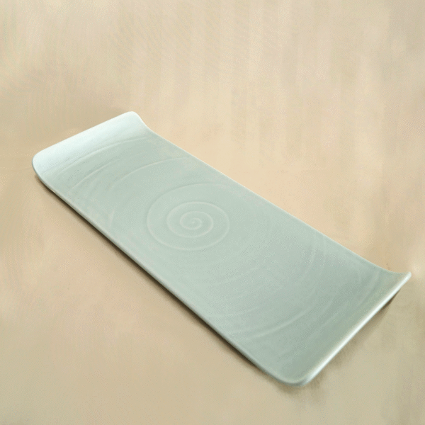 Bandeja Rectangular de Cerámica Verde Menta