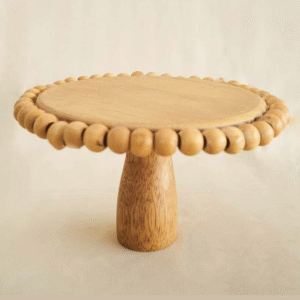Base de madera con cuentas baja