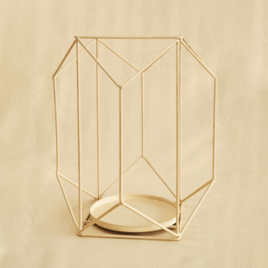 Candelabro Figura Geométrica Beige