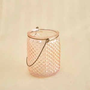 Candelabro Tipo Farol Rosa Mini