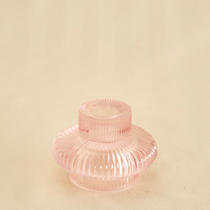 Candelabro de Cristal Rosa