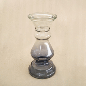 Candelabro de Vidrio Azul en Degradé Bajo