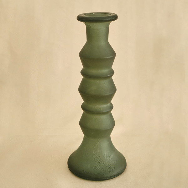 Candelabro de Vidrio Verde