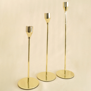 Candelabros Dorados – Juego x3