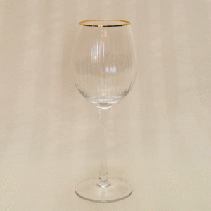 Copas de Cristal con Borde Dorado