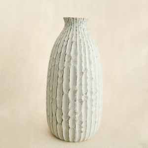 Florero Gris con Textura Pequeño