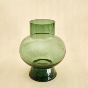 Florero Verde de Vidrio