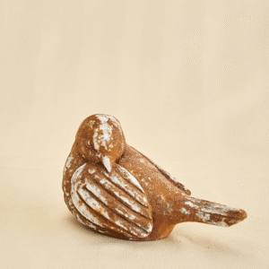 Pájaro de Cerámica Café