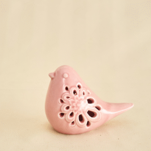 Pájaro de Cerámica Rosa