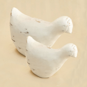 Palomas Blancas de Madera – Juego x2