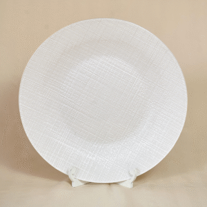 Platos Blancos de Vidrio