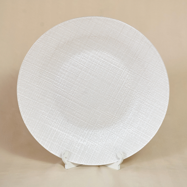 Platos Blancos de Vidrio