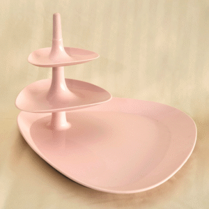 Porta Bocaditos Tres Pisos Rosa