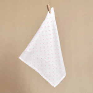 Servilletas Blancas con Lunares Rosados