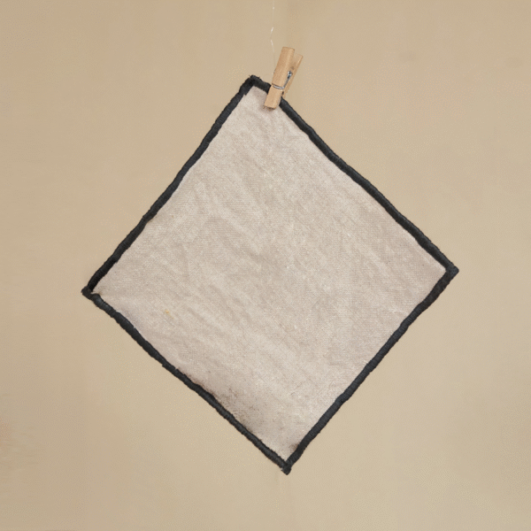 Servilletas Cóctel Gris con Borde Negro