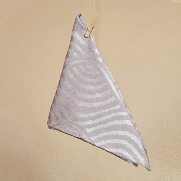 Servilletas Gris con Plateado