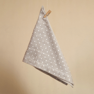 Servilletas de Lunares Blancas con Gris