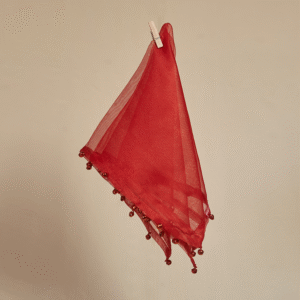 Servilletas de Organza Roja con Cascabeles