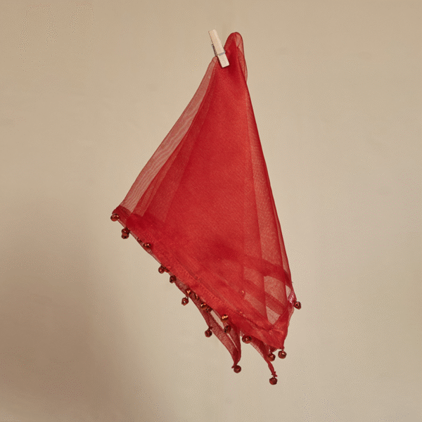 Servilletas de Organza Roja con Cascabeles