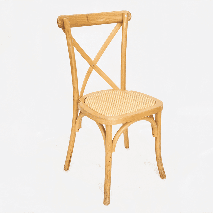 Silla Crossback con asiento de esterilla