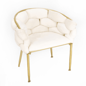 Silla acolchada blanca