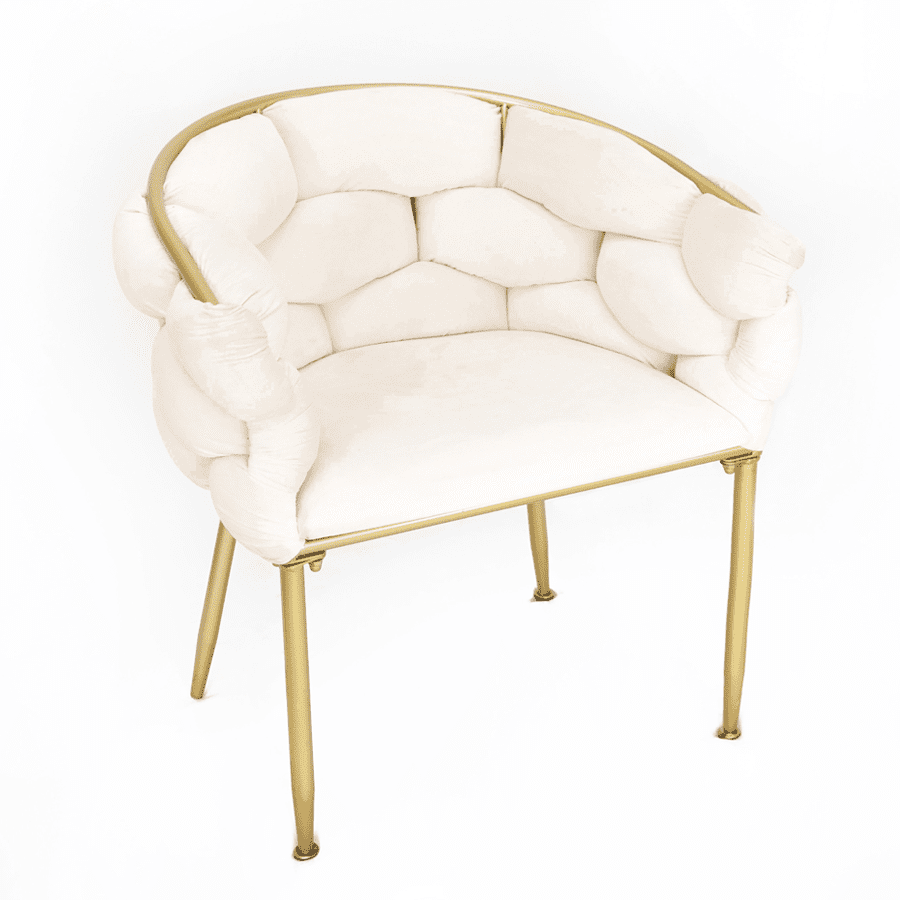 Silla acolchada blanca